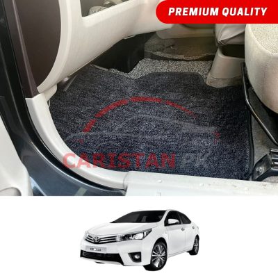 Toyota Corolla Premium Carpet Floor Mats Black Grey 2014-16