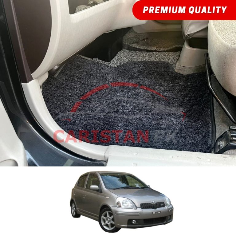 Toyota Vitz Premium Carpet Floor Mats Black Grey 2000-05