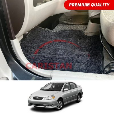 Toyota Corolla Premium Carpet Floor Mats Black Grey 2002-06