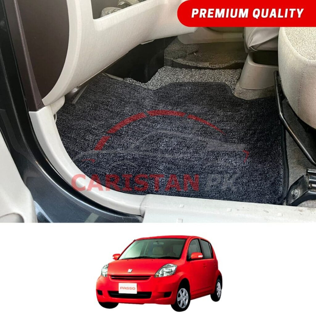 Toyota Passo Premium Carpet Floor Mats Black Grey 2003-09