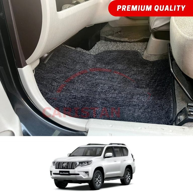 Toyota Prado Premium Carpet Floor Mats Black Grey 2010-21 Model