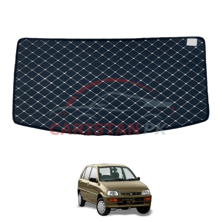 Daihatsu Cuore 7D Trunk Protection Mat Black With Beige Stitch