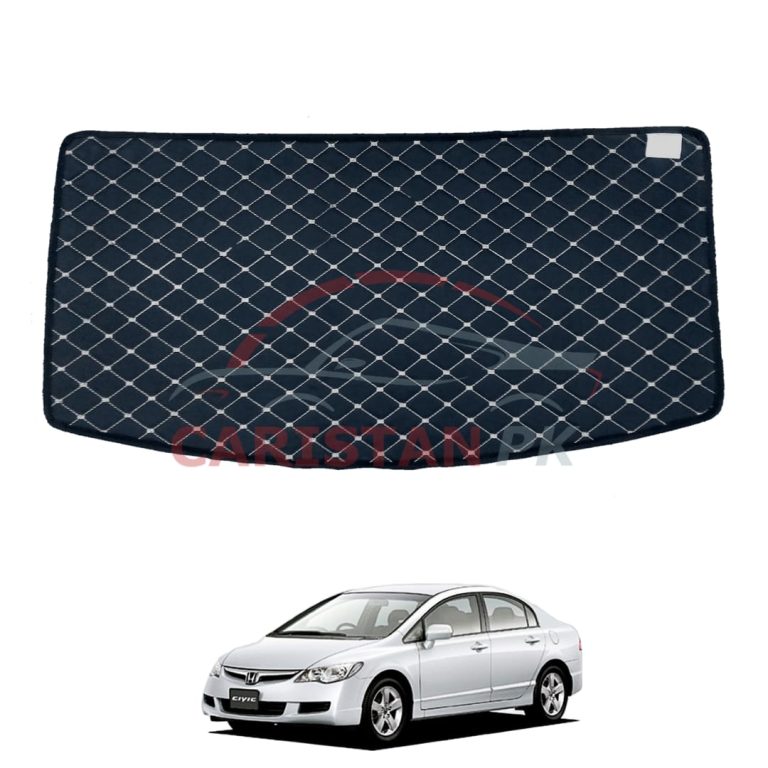 Honda Civic Reborn 7D Trunk Protection Mat Black With Beige Stitch