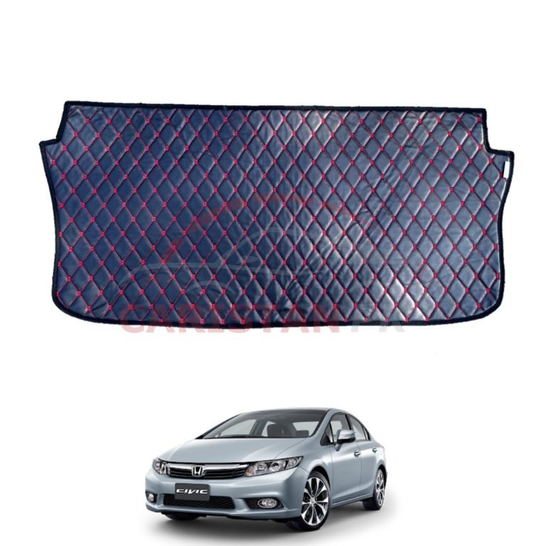 Honda Civic Rebirth 7D Trunk Protection Mat Black With Red Stitch