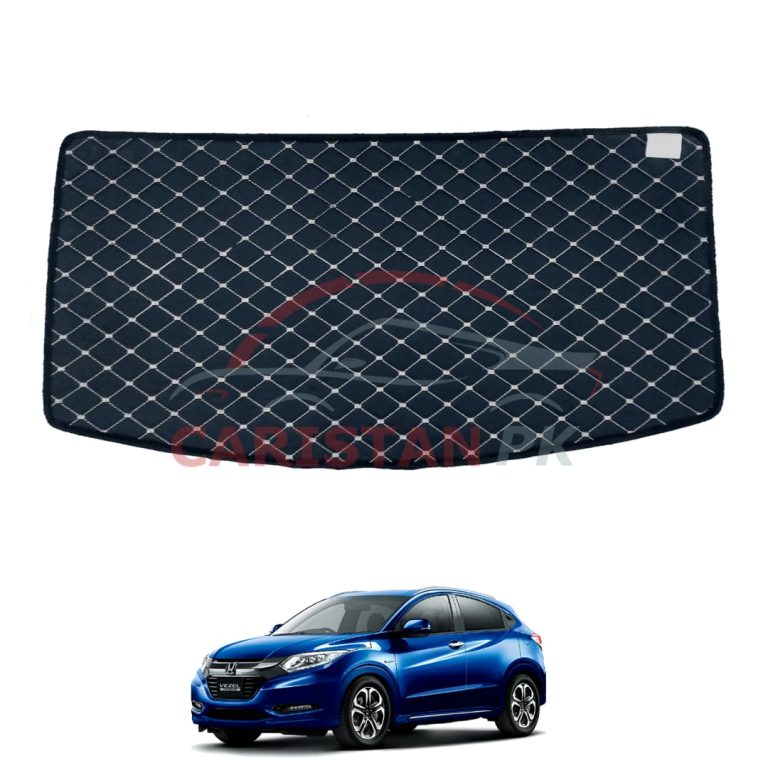 Honda Vezel 7D Trunk Protection Mat Black With Beige Stitch