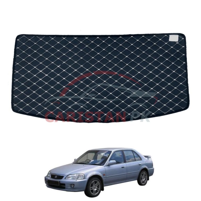 Honda City 7D Trunk Protection Mat Black With Beige Stitch 2000-03