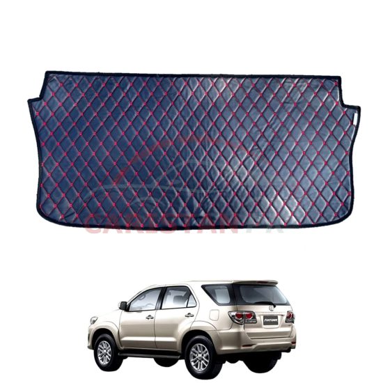 Toyota Fortuner 7D Trunk Protection Mat Black With Red Stitch 2005-15