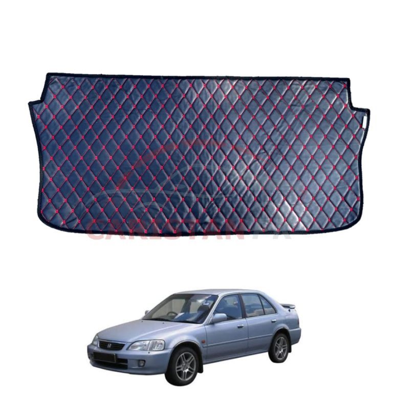 Honda City 7D Trunk Protection Mat Black With Red Stitch 2000-03