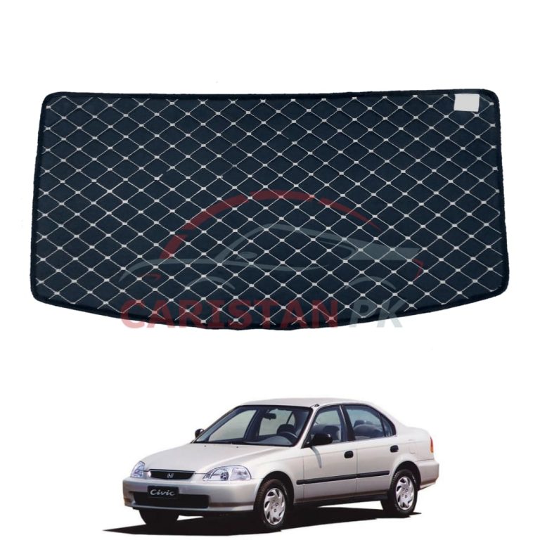 Honda Civic EK 7D Trunk Protection Mat Black With Beige Stitch