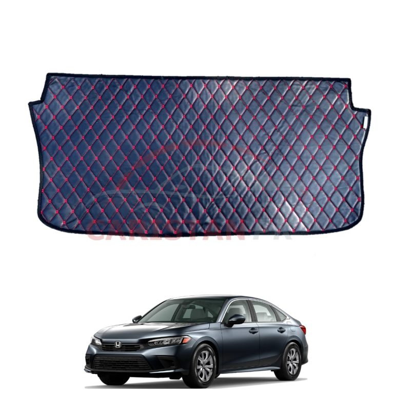 Honda Civic 7D Trunk Protection Mat Black With Red Stitch 2022 Model