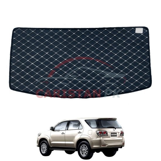 Toyota Fortuner 7D Trunk Protection Mat Black With Beige Stitch 2005-15