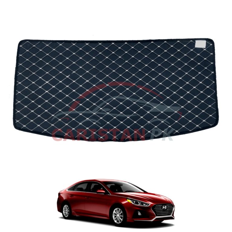 Hyundai Elantra 7D Trunk Protection Mat Black With Beige Stitch