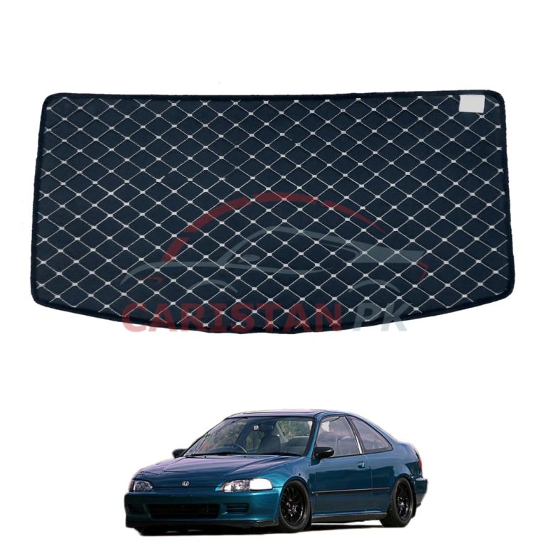 Honda Civic Dolphin 7D Trunk Protection Mat Black With Beige Stitch