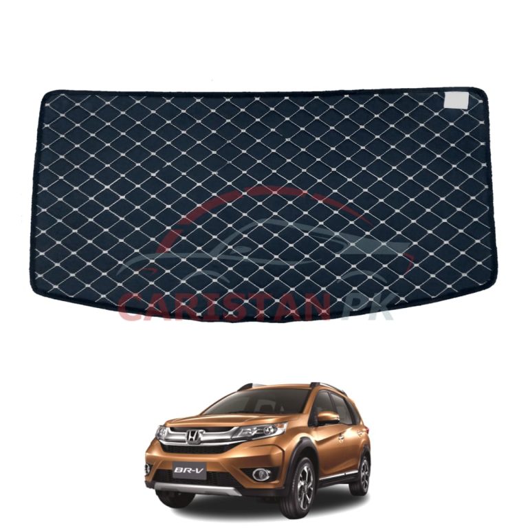 Honda BRV 7D Trunk Protection Mat Black With Beige Stitch