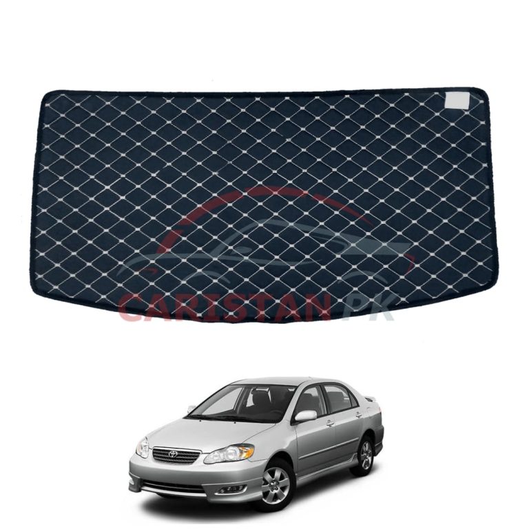 Toyota Corolla 7D Trunk Protection Mat Black With Beige Stitch 2002-08