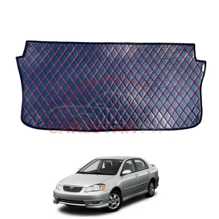 Toyota Corolla 7D Trunk Protection Mat Black With Red Stitch 2002-08