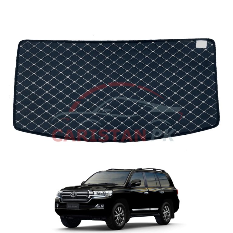 Toyota Land Cruiser 7D Trunk Protection Mat Black With Beige Stitch 2016-21