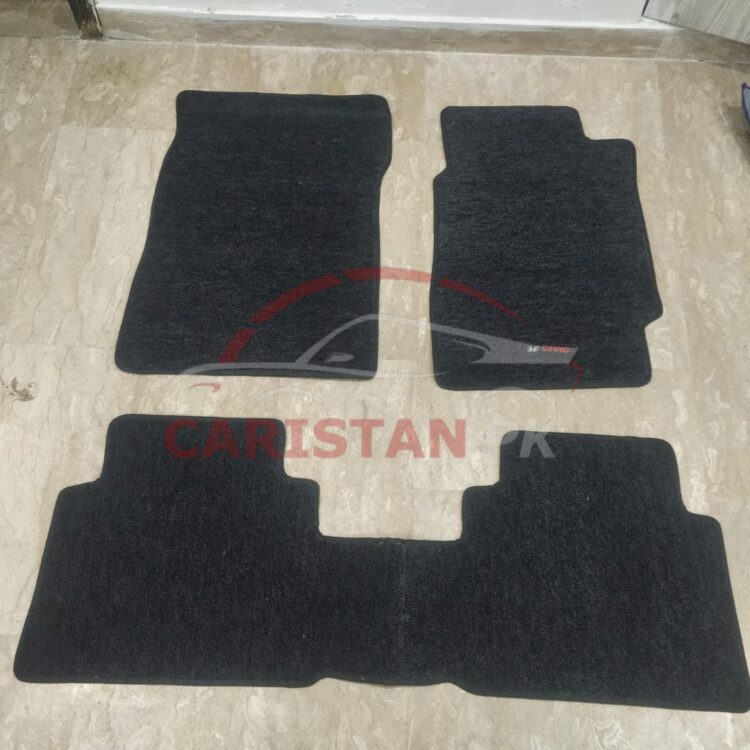 Honda Civic EK Premium Carpet Floor Mats Black Grey 3