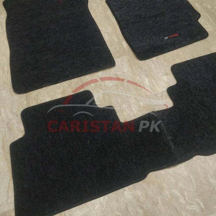 Honda Civic EK Premium Carpet Floor Mats Black Grey 2