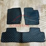 Daihatsu Mira Flat Style 7D Floor Mats Black With Beige Stitch 2017-23 2
