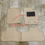 Daihatsu Mira Flat Style 7D Floor Mats Beige Stitch 2017-23 2