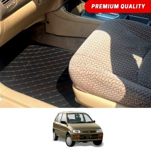 Daihatsu Cuore Flat Style 7D Floor Mats Black