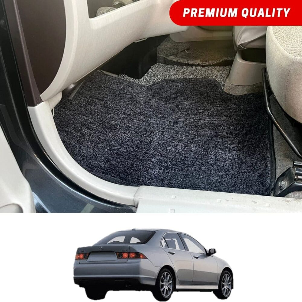 Honda Accord Premium Carpet Floor Mats Black Grey 2002-06 Honda Accord Premium Carpet Floor Mats Black Grey 2002-06