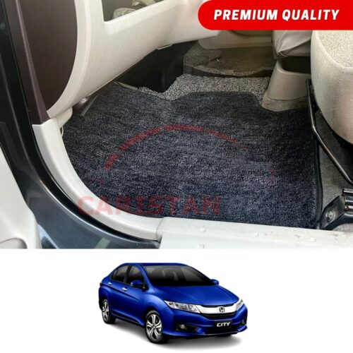 Honda City Premium Carpet Floor Mats Black Grey 2022 Model & Onwards
