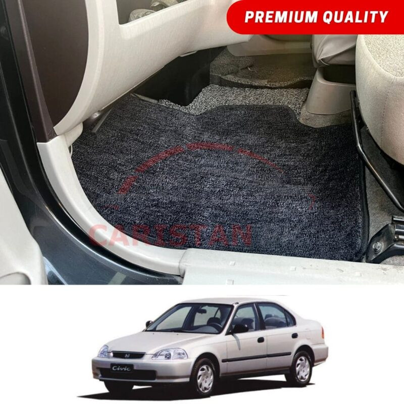 Honda Civic EK Premium Carpet Floor Mats Black Grey Honda Civic EK Premium Carpet Floor Mats Black Grey