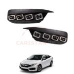 Honda Civic Front DRL Bugatti Fog Lamp Cover 2016-21