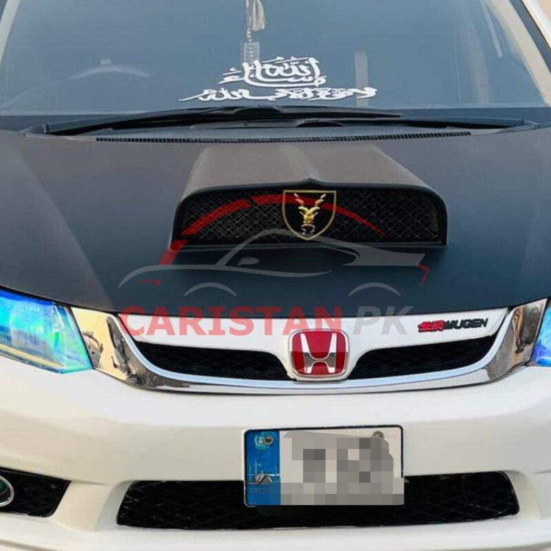 Honda Civic Rebirth Front Monogram Red Chrome Honda Civic Rebirth Front Monogram Red Chrome