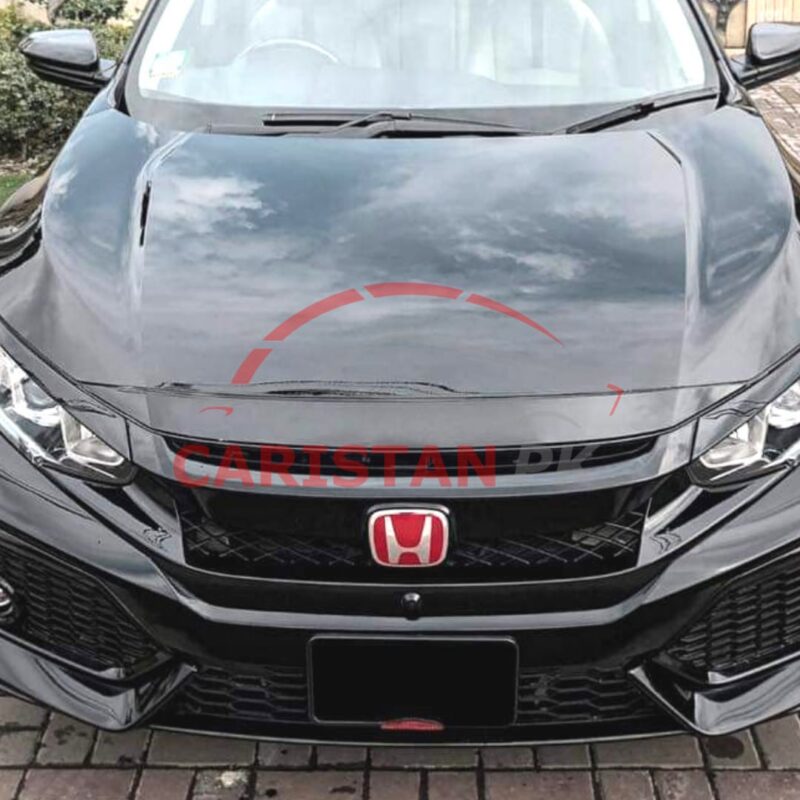 Honda Civic X Front Monogram Red Chrome Honda Civic X Front Monogram Red Chrome
