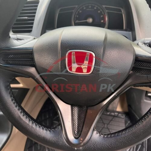 Honda Steering Wheel Logo Red Chrome Japan Original 1