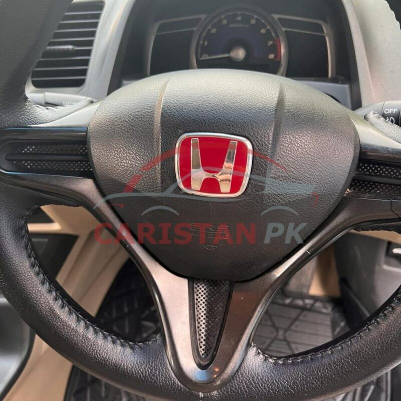 Honda Steering Wheel Logo Red Chrome Japan Original 1 Honda Steering Wheel Logo Red Chrome Japan Original 1