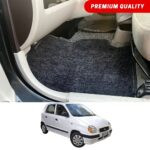 Hyundai Santro Premium Carpet Floor Mats Black Grey 2003-08 Hyundai Santro Premium Carpet Floor Mats Black Grey 2003-08