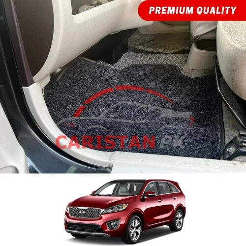 KIA Sorento Premium Carpet Floor Mats Black Grey