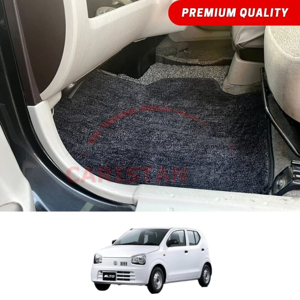 Suzuki Alto Premium Carpet Floor Mats Black Grey 2017-26