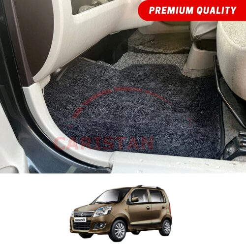 Suzuki Wagon R Pakistan Variant Premium Carpet Floor Mats Black Grey