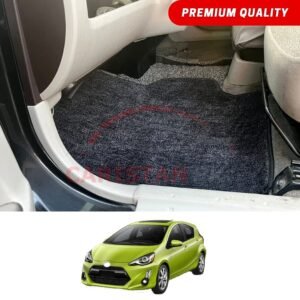 Toyota Aqua Premium Carpet Floor Mats Black Grey 2017-22