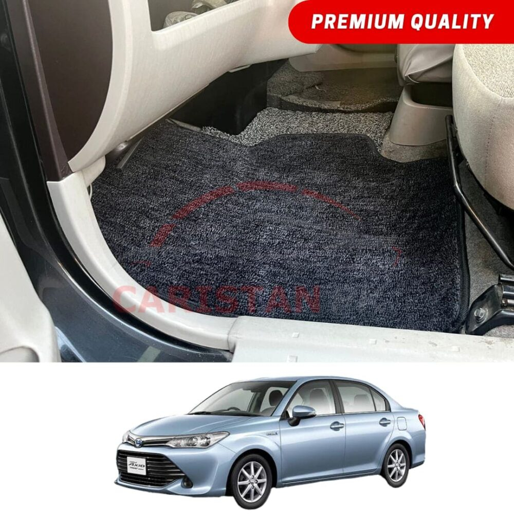 Toyota Corolla Axio Premium Carpet Floor Mats Black Grey 2014-25