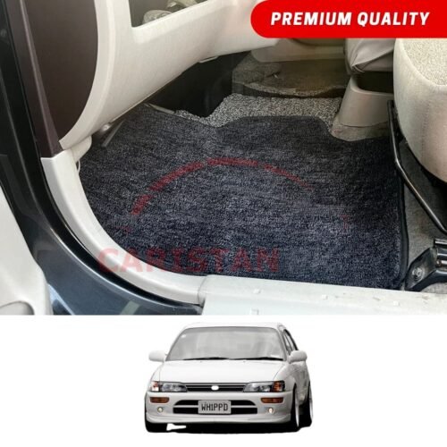 Toyota Corolla Indus Premium Carpet Floor Mats Black Grey