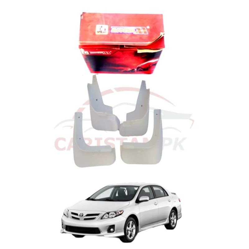 Toyota Corolla Mud Flaps Splash Guard White 2011-13 Toyota Corolla Mud Flaps Splash Guard White 2011-13