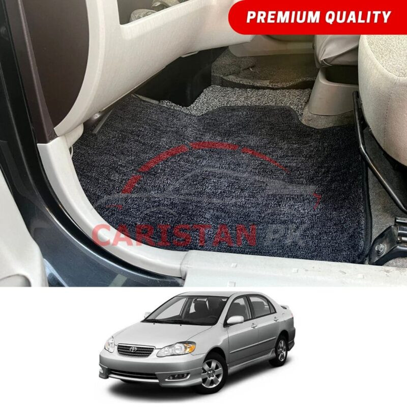 Toyota Corolla Premium Carpet Floor Mats Black Grey 2002-06 Toyota Corolla Premium Carpet Floor Mats Black Grey 2002-06