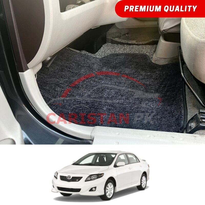 Toyota Corolla Premium Carpet Floor Mats Black Grey 2009-10 Toyota Corolla Premium Carpet Floor Mats Black Grey 2009-10