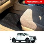 Toyota Hilux Revo Rocco Flat Style 7D Floor Mats Black
