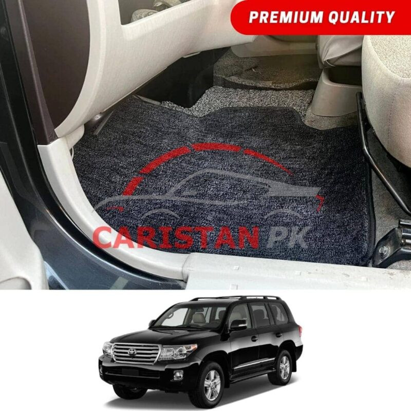 Toyota Land Cruiser Premium Carpet Floor Mats Black Grey 2009-15 Toyota Land Cruiser Premium Carpet Floor Mats Black Grey 2009-15