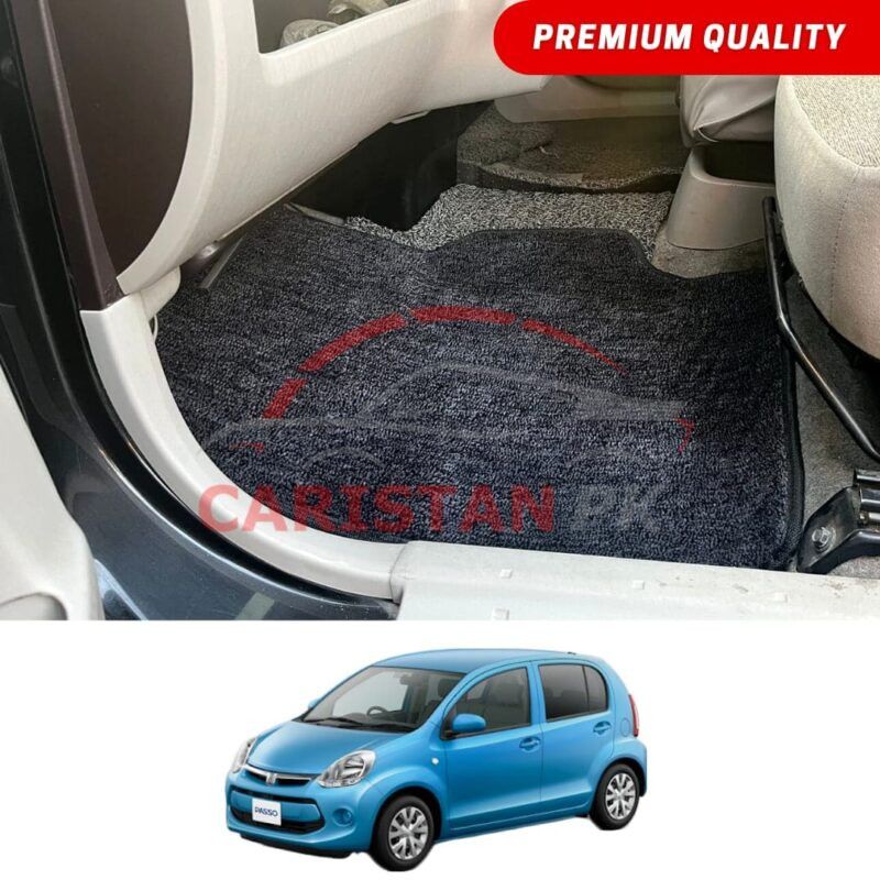 Toyota Passo Premium Carpet Floor Mats Black Grey 2011-16 Toyota Passo Premium Carpet Floor Mats Black Grey 2011-16