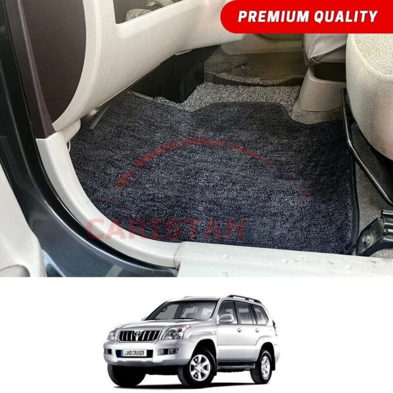Toyota Prado Premium Carpet Floor Mats Black Grey 2003-09 Toyota Prado Premium Carpet Floor Mats Black Grey 2003-09