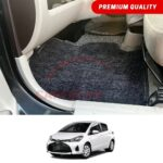 Toyota Vitz Premium Carpet Floor Mats Black Grey 2017-2023