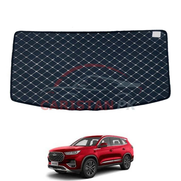 Chery Tiggo 8 Pro 7D Trunk Protection Mat Black With Beige Stitch